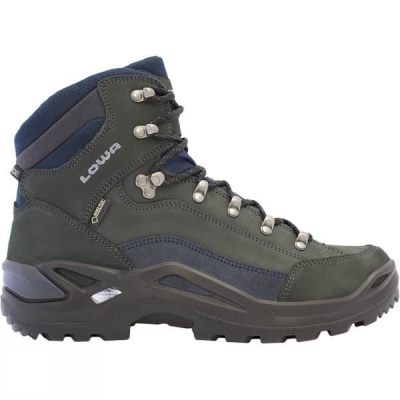 Botas Lowa Renegade GTX Mid Wide Hombre Gris Oscuro / Azul Marino - Chile FCL406975